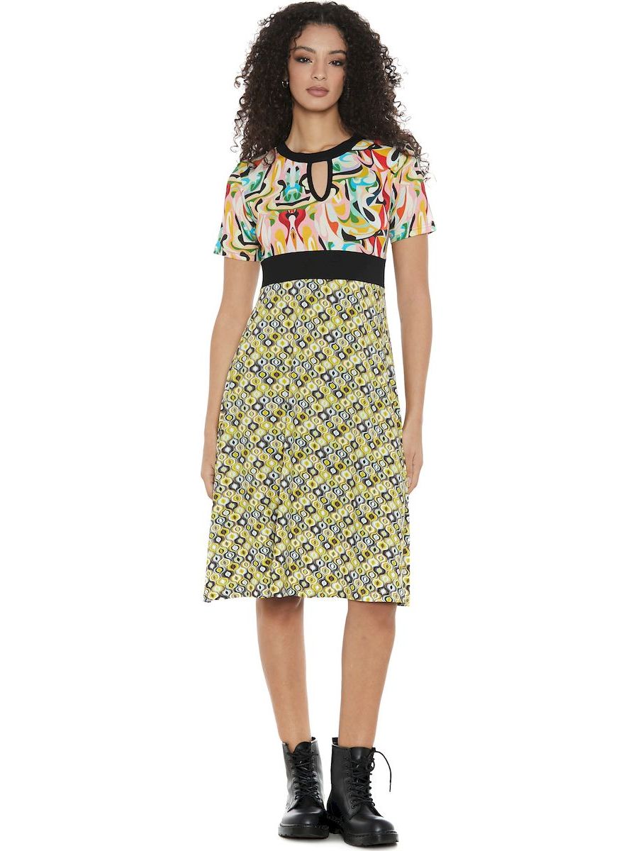 S24D11 - Vestito longuette Sunny Psychotria Baba Design - Gipsy Fashion Wear 