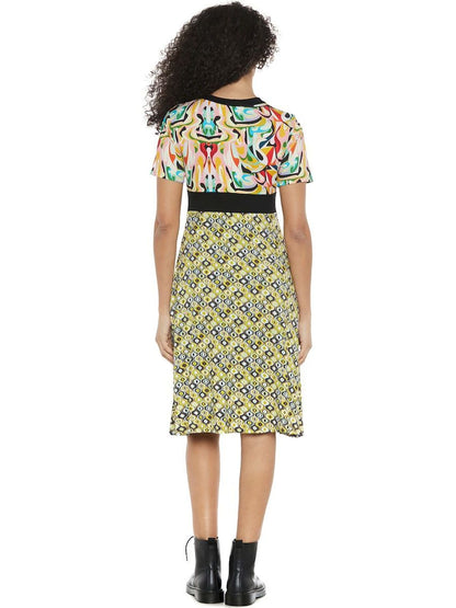 S24D11 - Sunny Psychotria Baba Design midi dress