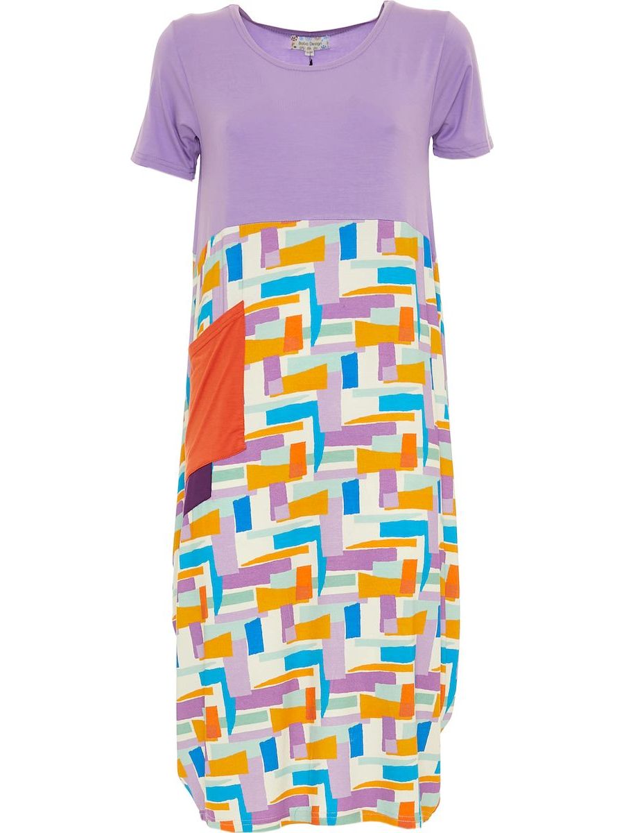 S24D13 - Vestito longuette Aralia Green Ocean Baba Design - Gipsy Fashion Wear 