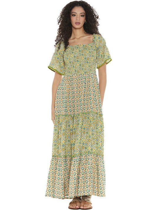 S24D17 - Yucca Boat Baba Design long dress