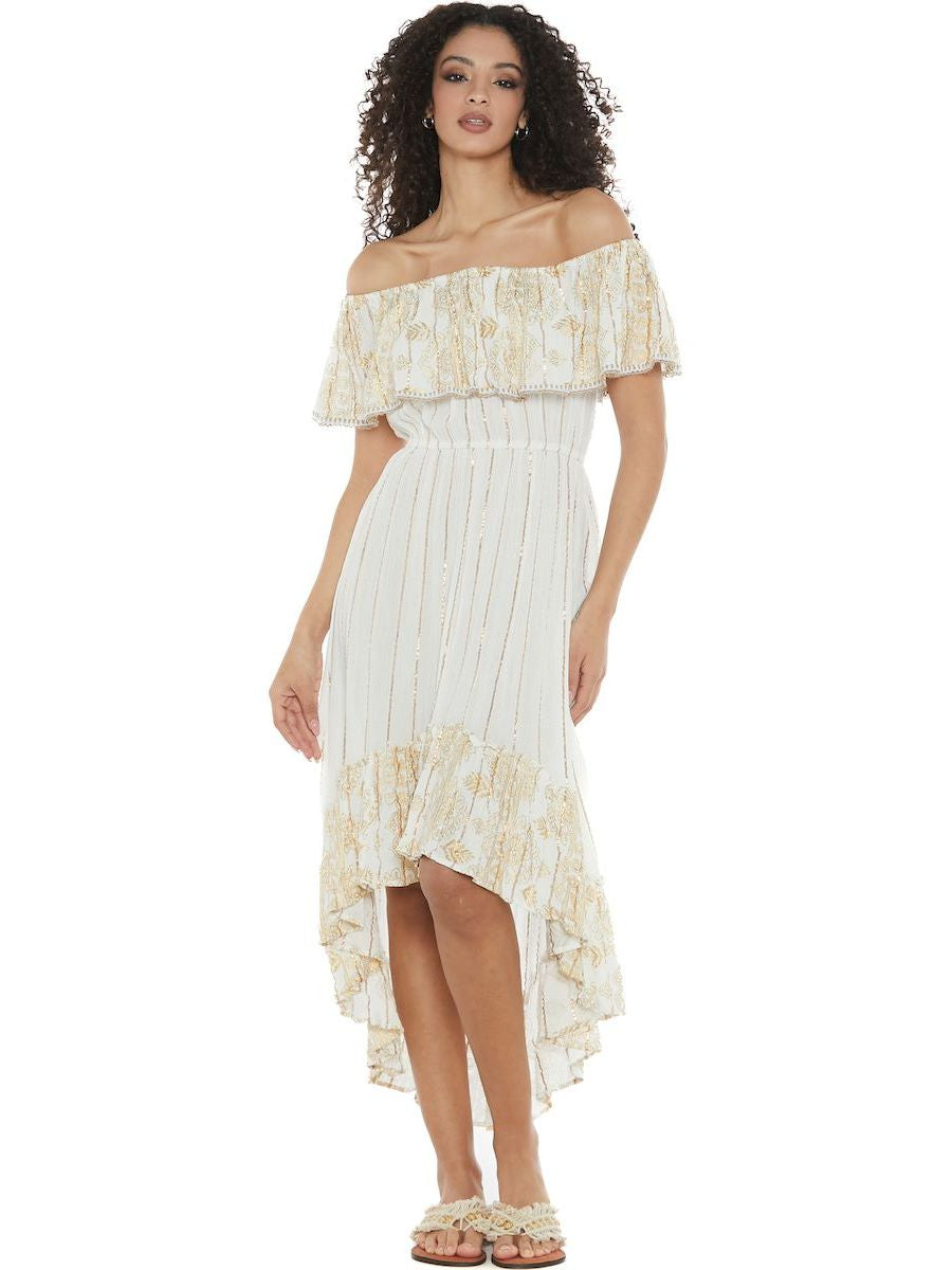 S24D205 - Vestito asimmetrico Blossom Orchid Baba Design - Gipsy Fashion Wear 