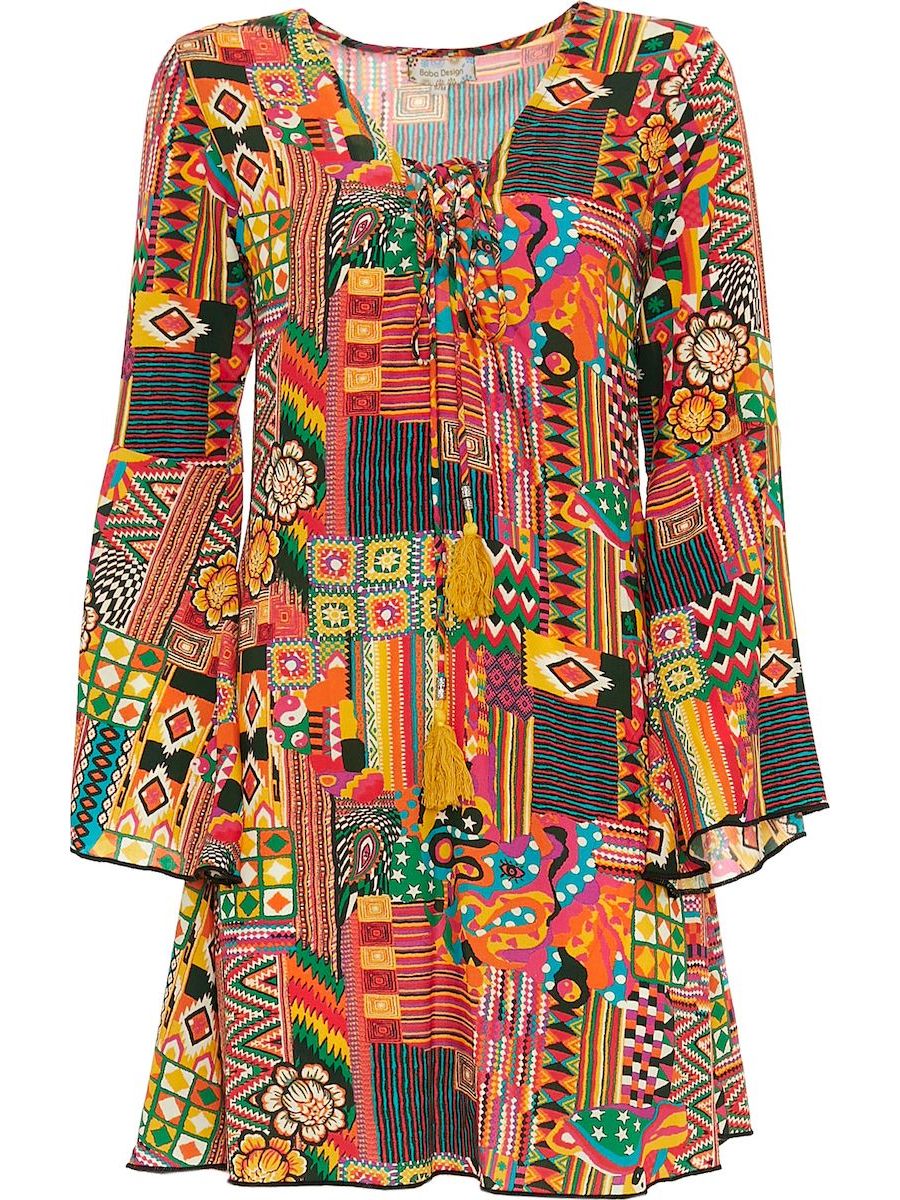 S24D29 - Vestito corto Hoya Seaside Baba Design - Gipsy Fashion Wear 