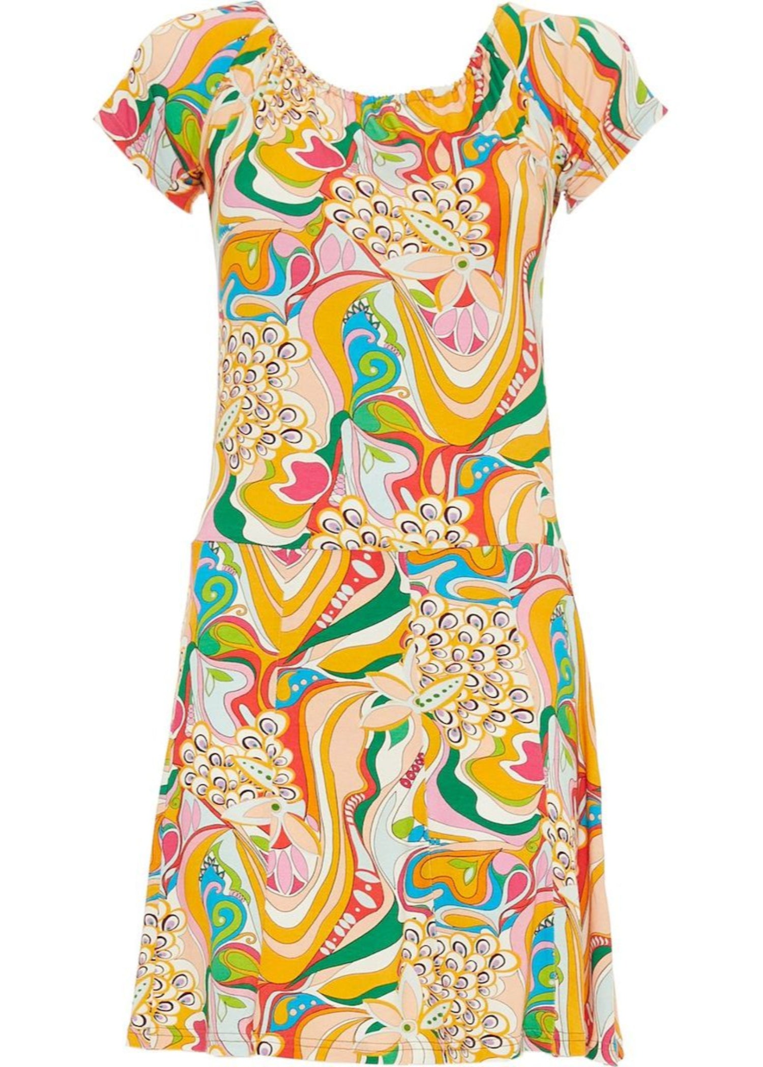 S24D30 - Vestito corto Wild Ginger Baba Design - Gipsy Fashion Wear 