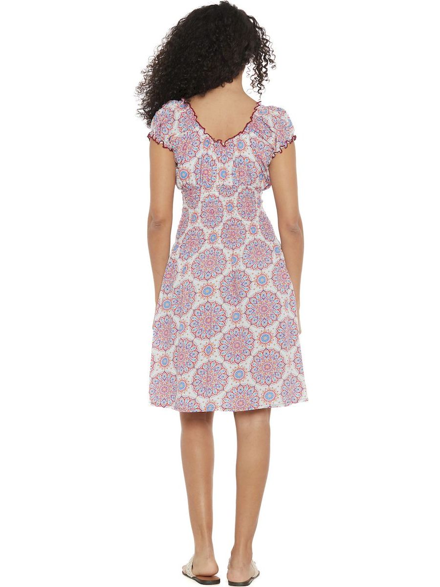 S24D34 - Vestito longuette Floating Lotus Baba Design - Gipsy Fashion Wear 