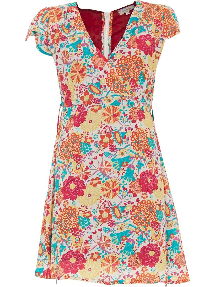 S24D35 - Vestito corto Gardenia Blossom Baba Design - Gipsy Fashion Wear 