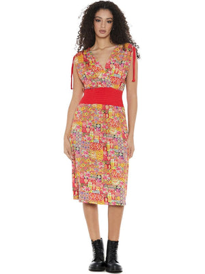 S24D37 - Vestito longuette Camellia Sunrise Baba Design - Gipsy Fashion Wear 