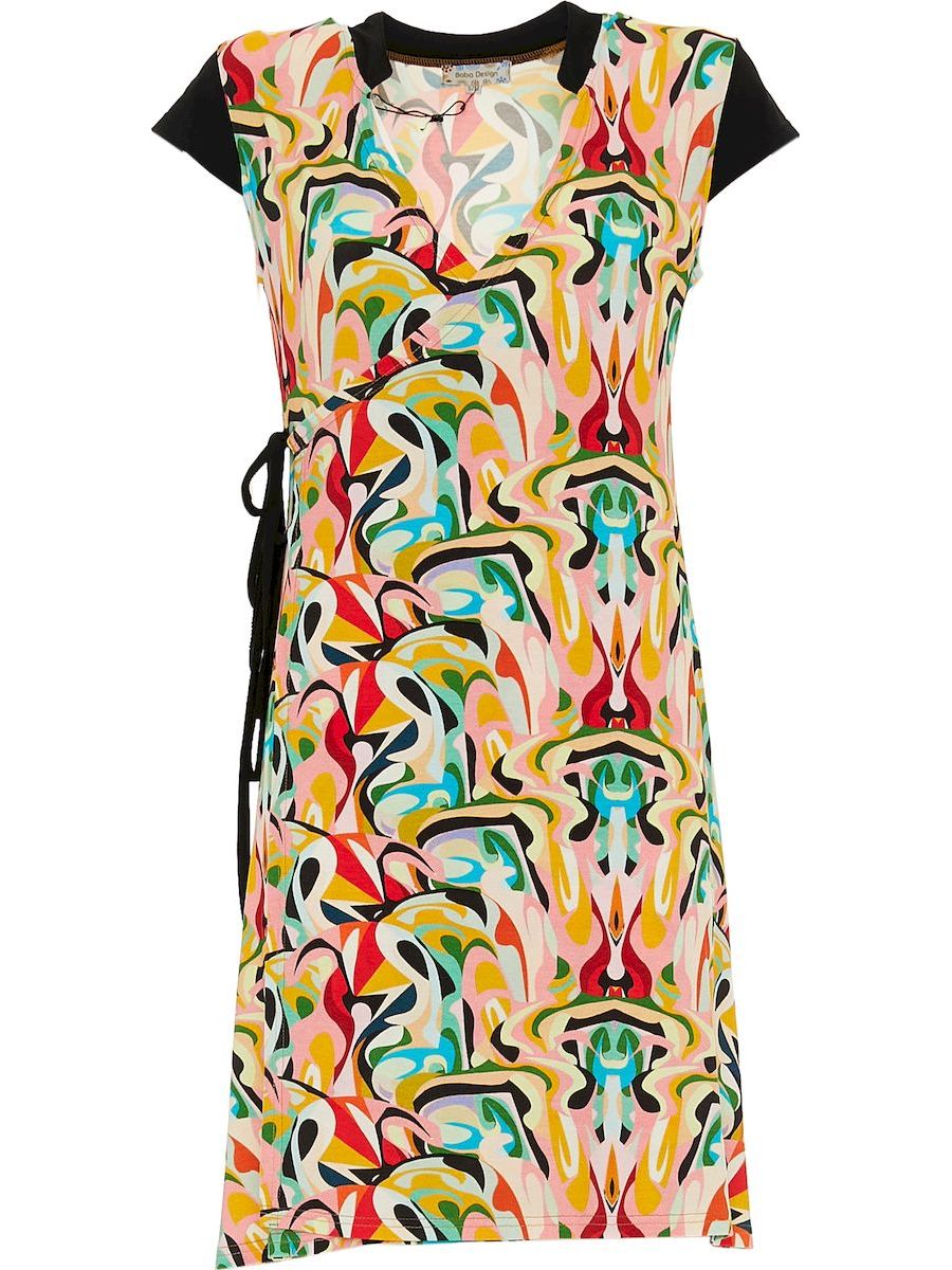 S24D41 - Sunny Psychotria Baba Design wrap dress