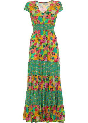 S24D42 - Vestito lungo Cycas Surfboard Baba Design - Gipsy Fashion Wear 