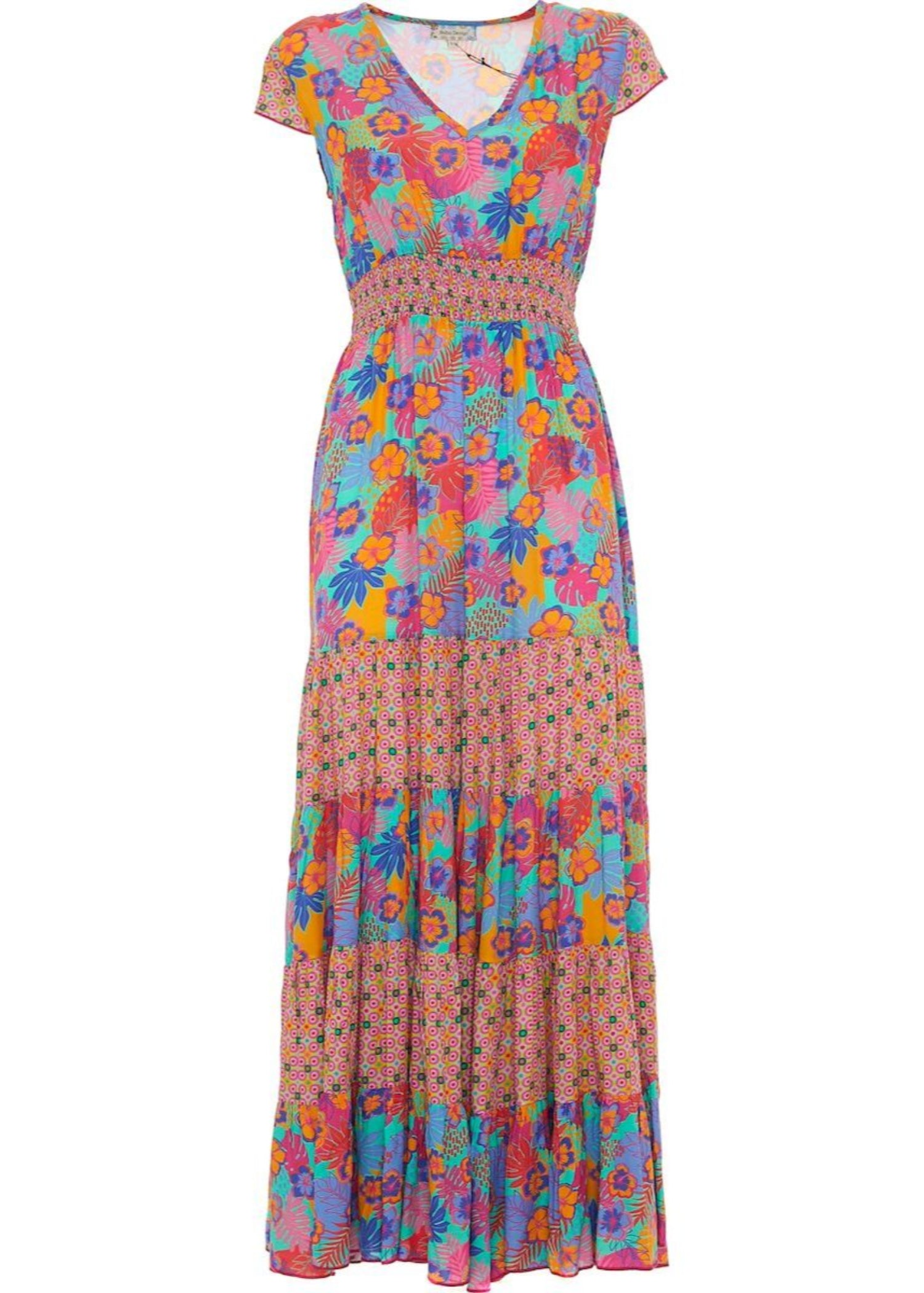 S24D42 - Vestito lungo Cycas Surfboard Baba Design - Gipsy Fashion Wear 