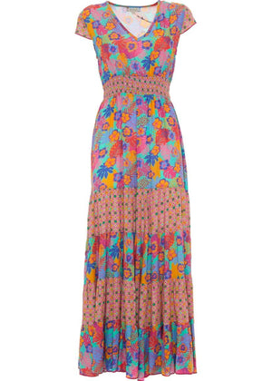 S24D42 - Vestito lungo Cycas Surfboard Baba Design - Gipsy Fashion Wear 