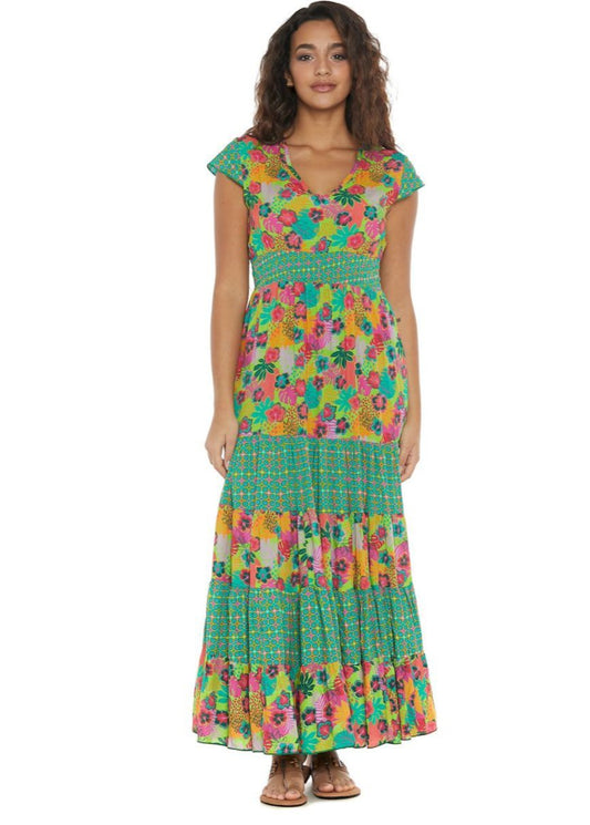 S24D42 - Vestido largo Cycas Surfboard Baba Design