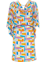 S24D43 - Vestito corto Aralia Green Ocean Baba Design - Gipsy Fashion Wear 