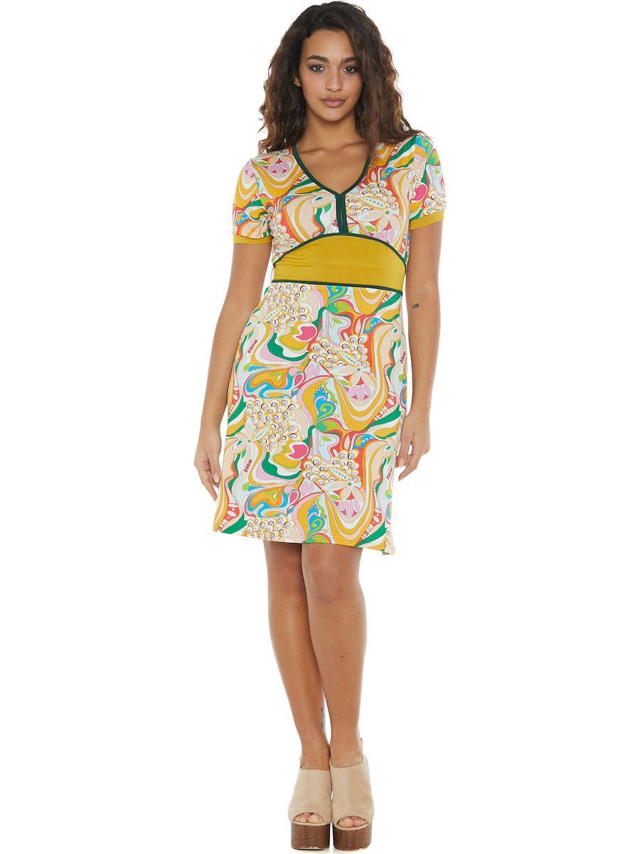 S24D45 - Vestito corto Wild Ginger Baba Design - Gipsy Fashion Wear 