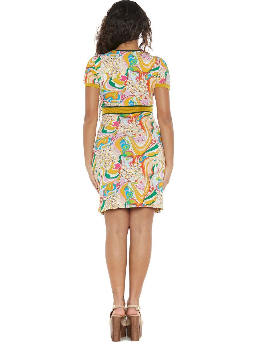 S24D45 - Vestito corto Wild Ginger Baba Design - Gipsy Fashion Wear 