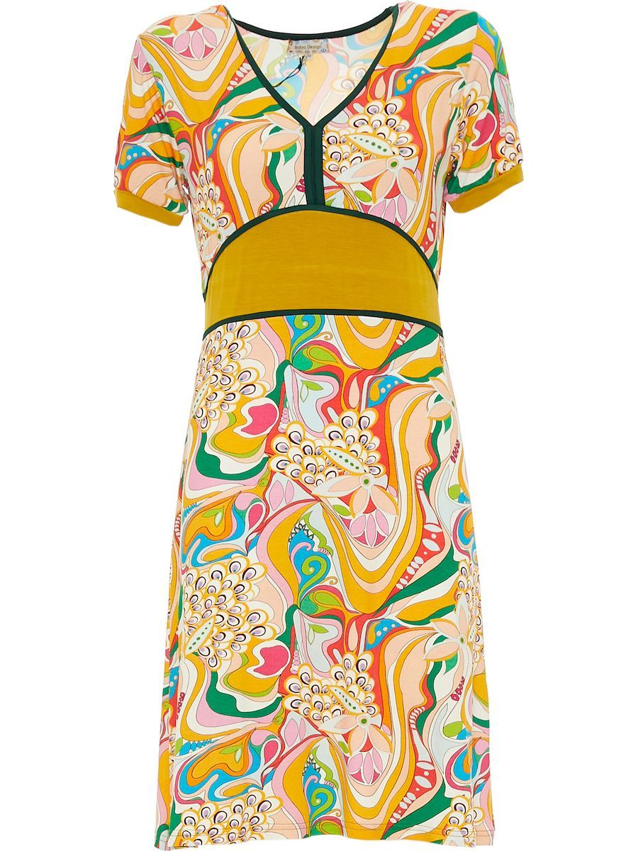 S24D45 - Vestito corto Wild Ginger Baba Design - Gipsy Fashion Wear 