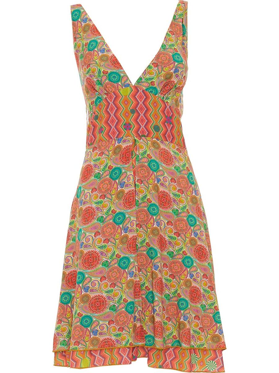 S24D46- Vestito corto Guzmania Beach Baba Design - Gipsy Fashion Wear 