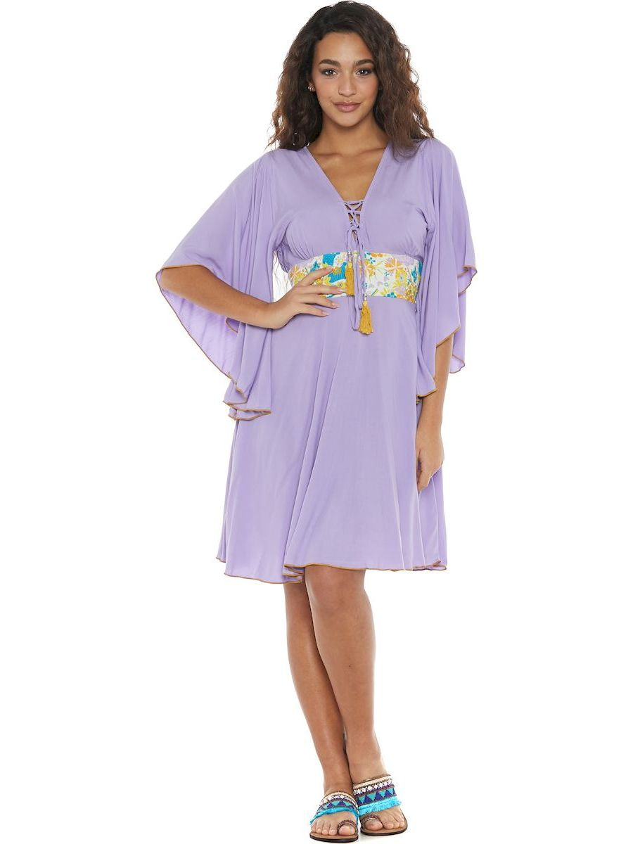 S24D50 - Vestito corto Gardenia Blossom Baba Design - Gipsy Fashion Wear 