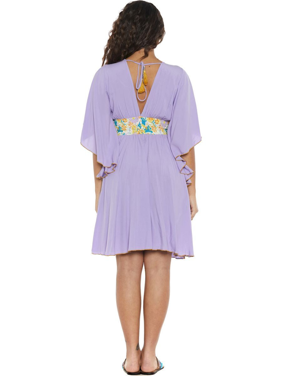 S24D50 - Vestito corto Gardenia Blossom Baba Design - Gipsy Fashion Wear 