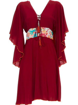 S24D50 - Vestito corto Gardenia Blossom Baba Design - Gipsy Fashion Wear 