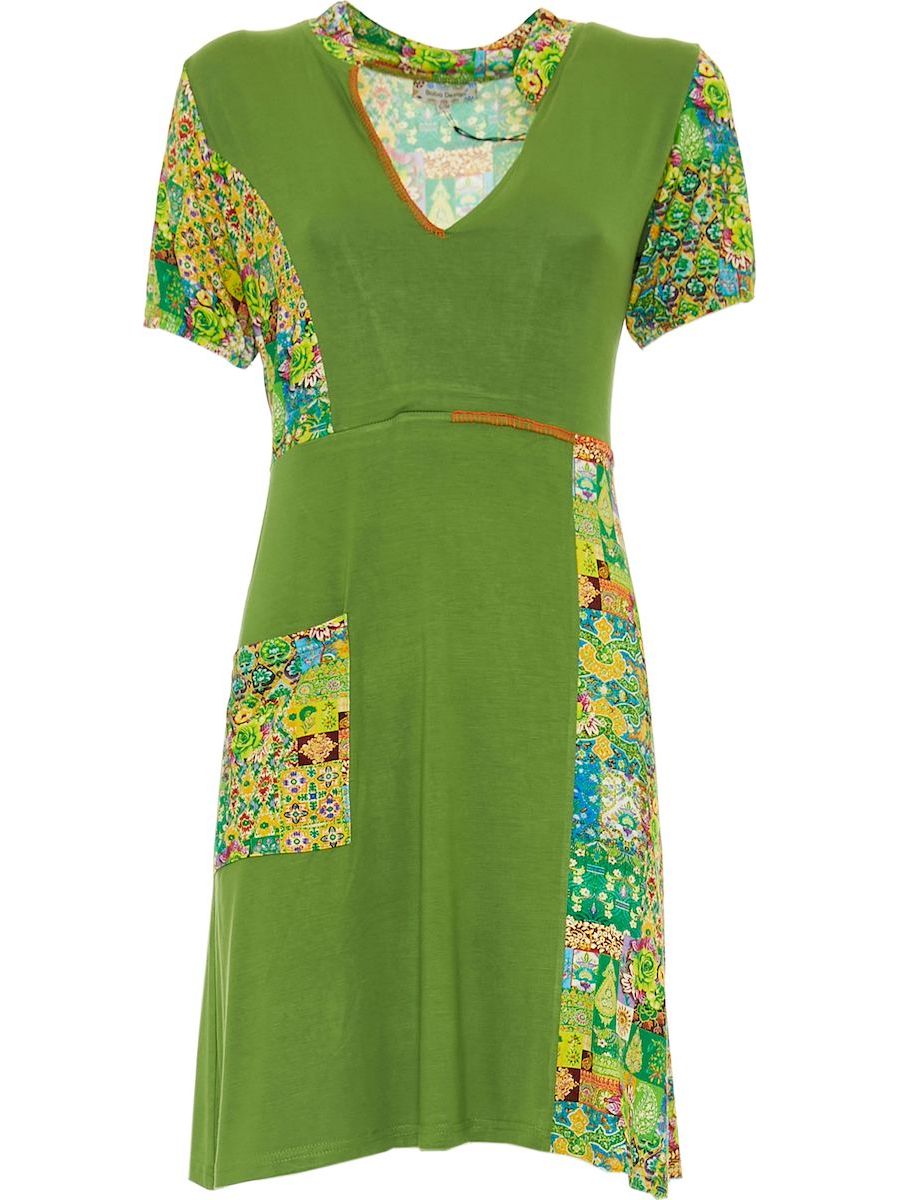 S24D51 - Vestito corto Camellia Sunrise Baba Design - Gipsy Fashion Wear 