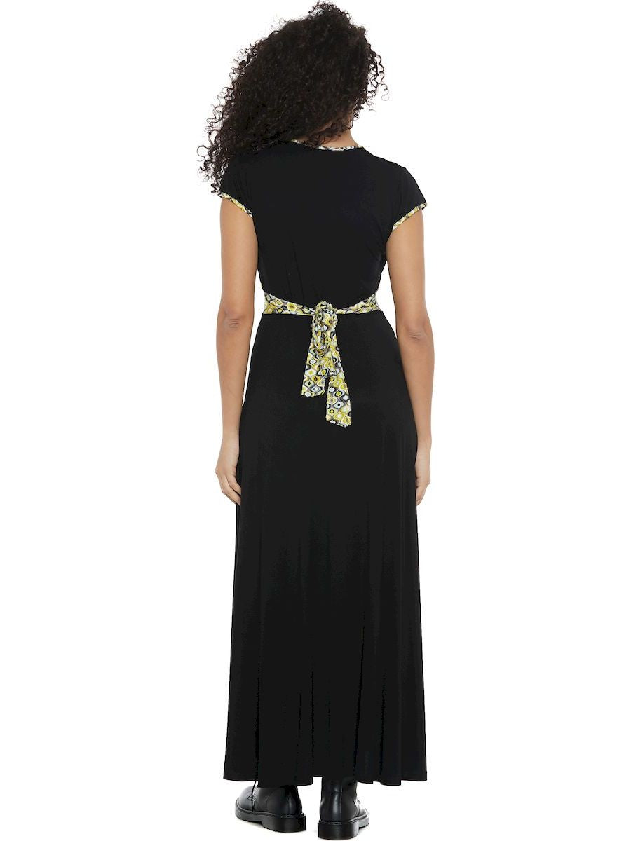 S24D55 - Sunny Psychotria Baba Design long dress