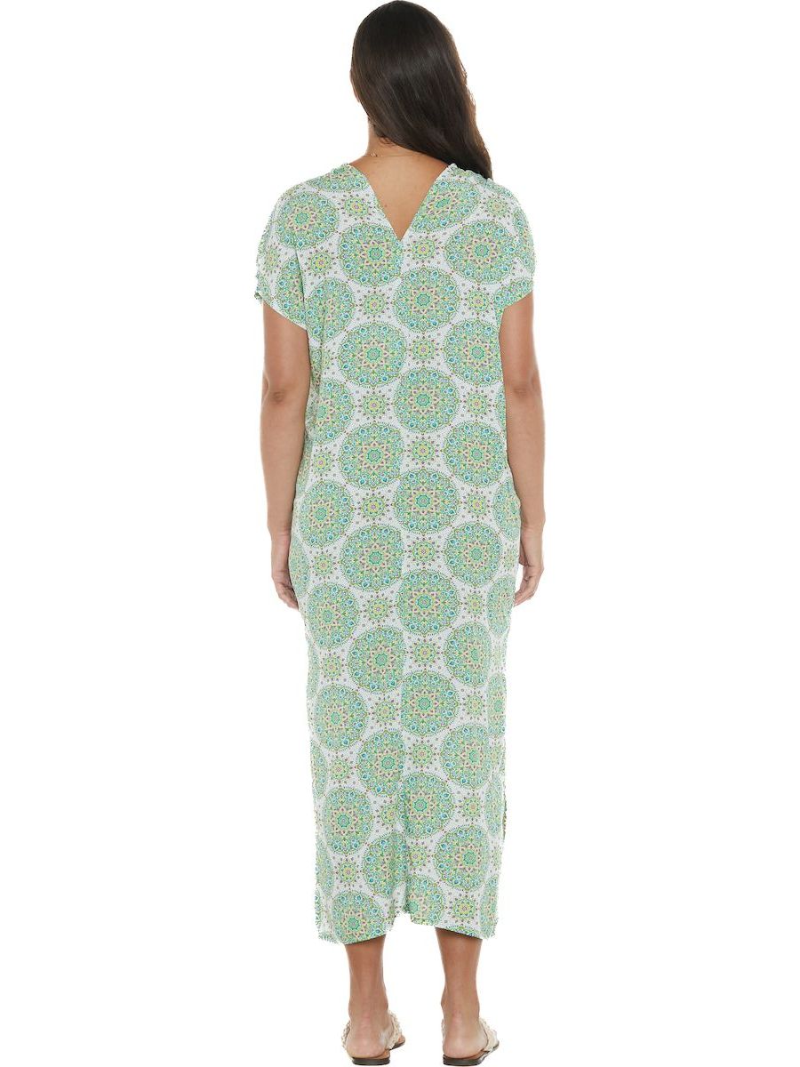 S24HBD02 - Floating Lotus Happy Baba long caftan by Baba Design