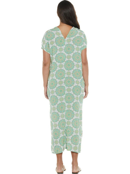 S24HBD02 - Floating Lotus Happy Baba long caftan by Baba Design