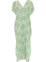 S24HBD02 - Caftano lungo Floating Lotus Happy Baba di Baba Design - Gipsy Fashion Wear 