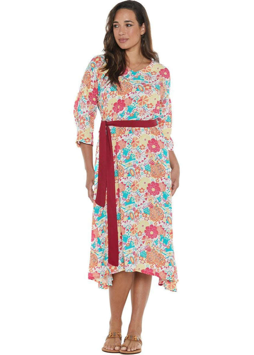 S24HBD04 - Vestito longuette Happy Baba di Baba Design - Gipsy Fashion Wear 