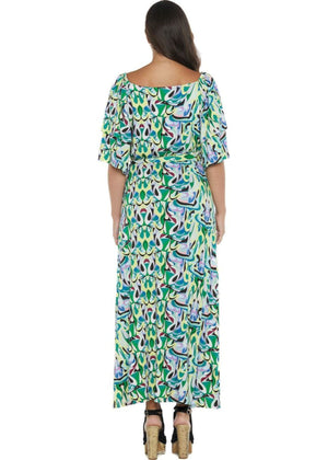 S24HBD08 - Vestito lungo Sunny Psychotria Happy Baba di Baba Design - Gipsy Fashion Wear 