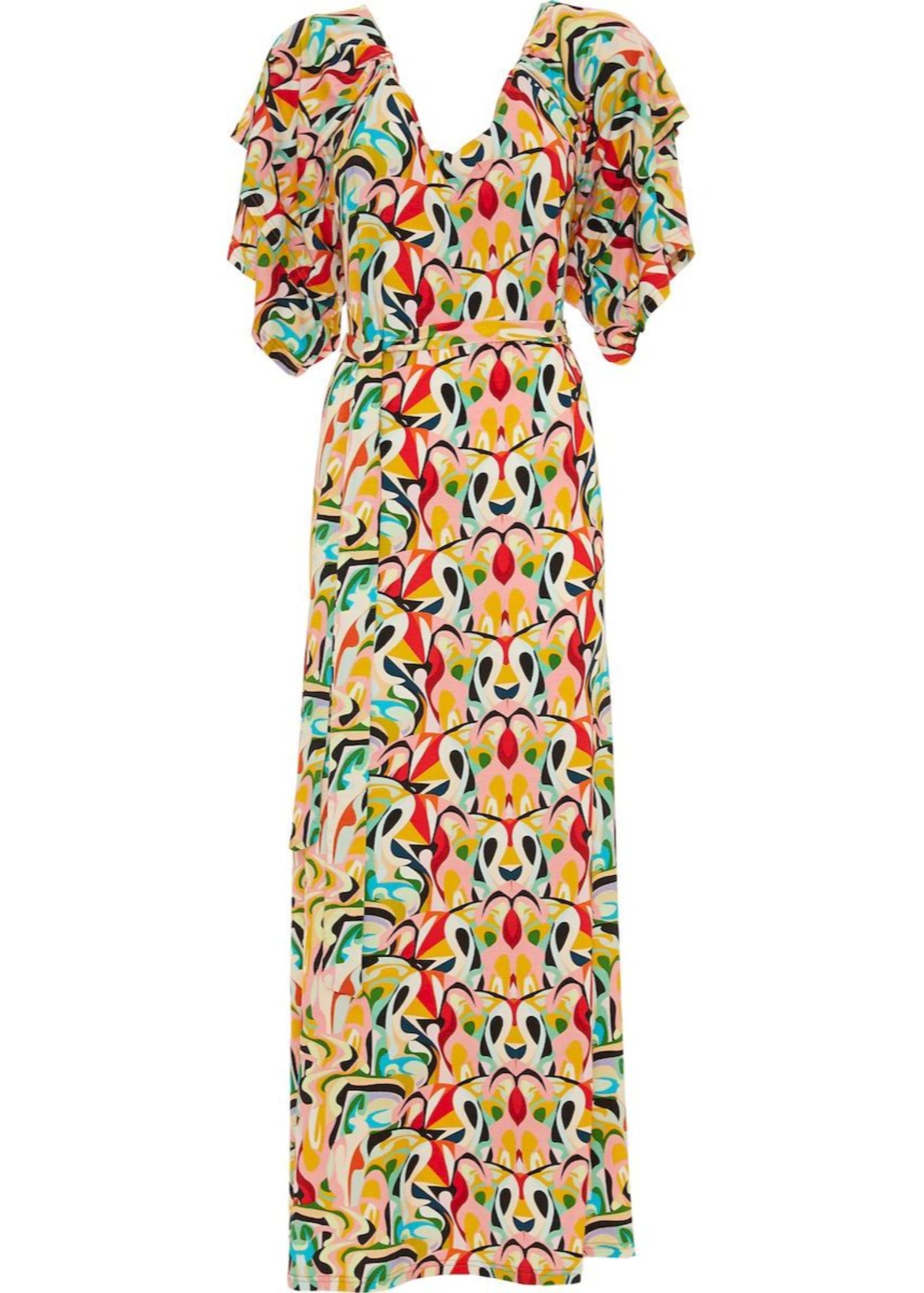 S24HBD08 - Vestito lungo Sunny Psychotria Happy Baba di Baba Design - Gipsy Fashion Wear 