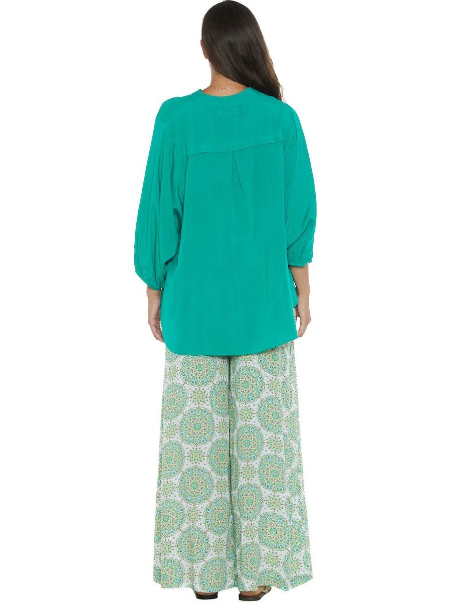 S24HBP02 - Pantalone largo Floating Lotus Happy Baba di Baba Design - Gipsy Fashion Wear 