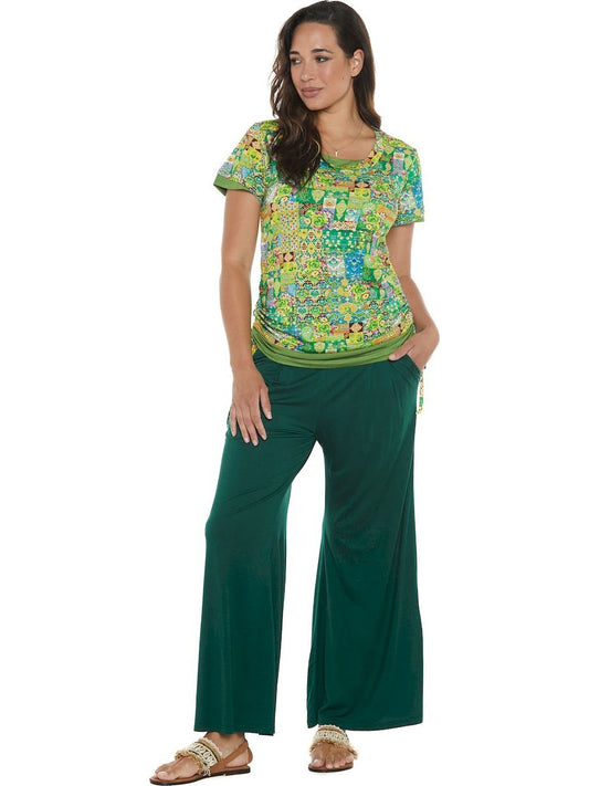 S24HBP04 - Happy Baba solid color trousers by Baba Design