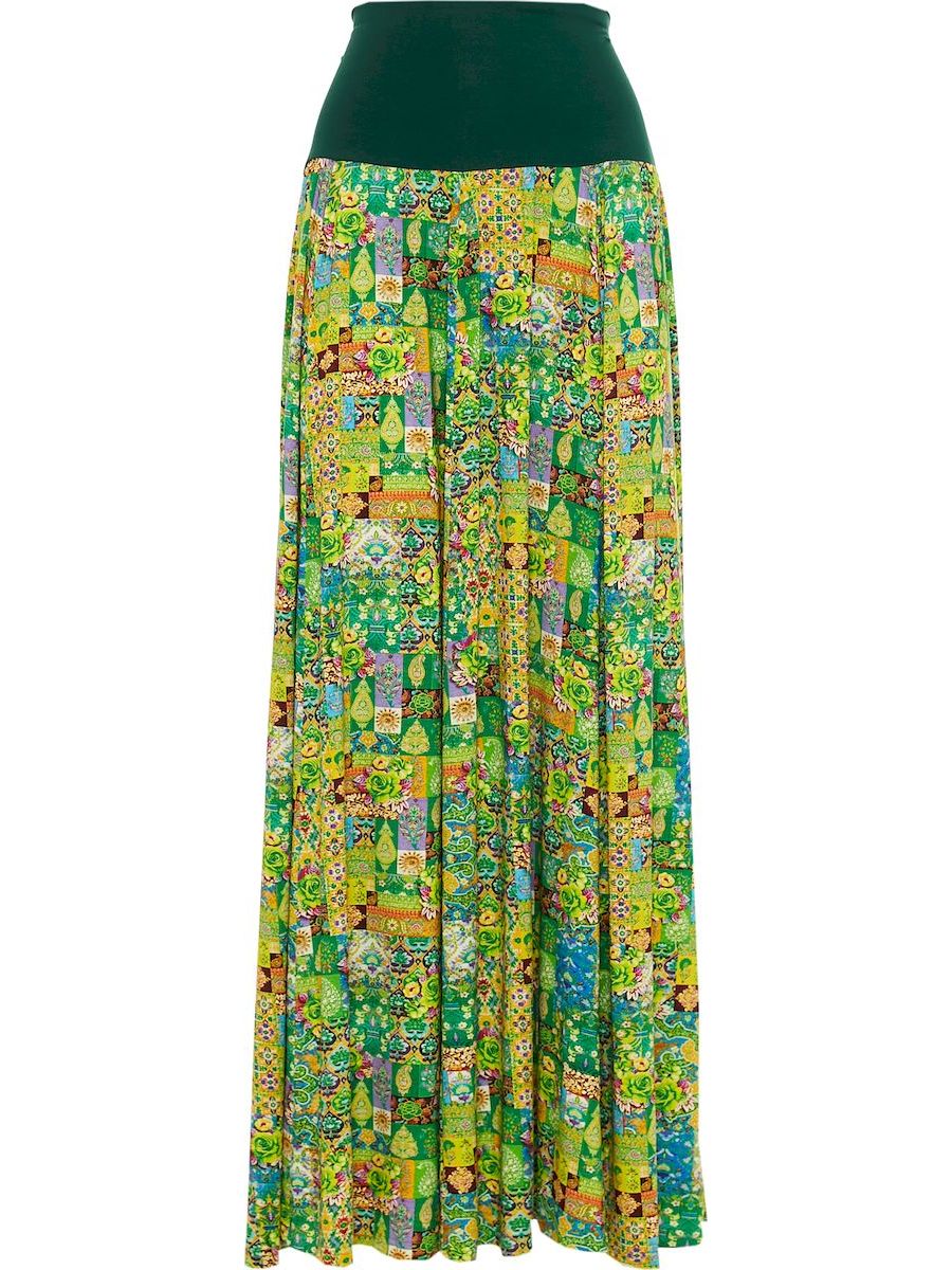 S24SK05 - Camellia Sunrise Baba Design long skirt