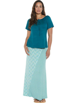 S24HBSK03 - Gonna lunga Heliconia Sky Happy Baba di Baba Design - Gipsy Fashion Wear 