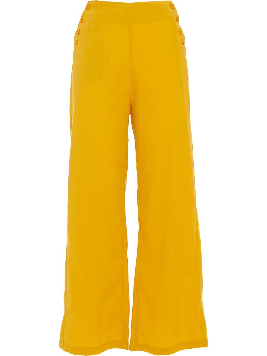 S24P04 - Floating Lotus Baba Design solid color trousers