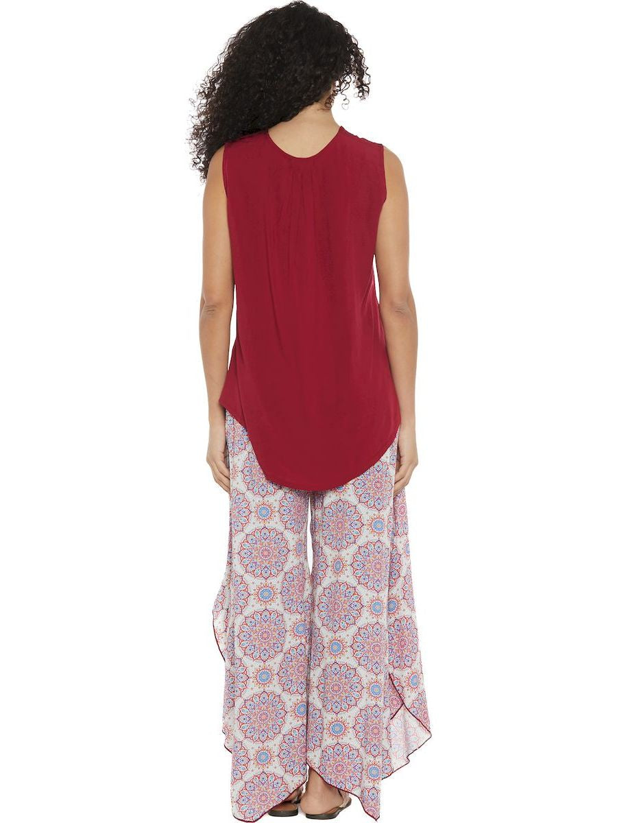 S24P08 - Pantalone largo Floating Lotus Baba Design - Gipsy Fashion Wear 