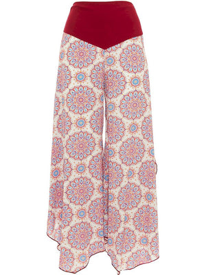 S24P08 - Pantalone largo Floating Lotus Baba Design - Gipsy Fashion Wear 