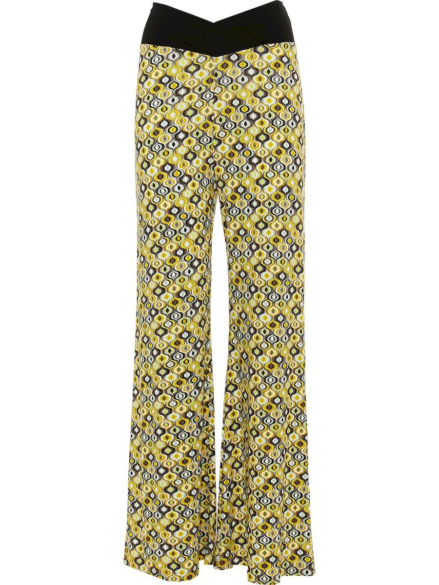 S24P10 - Sunny Psychotria Baba Design flared trousers