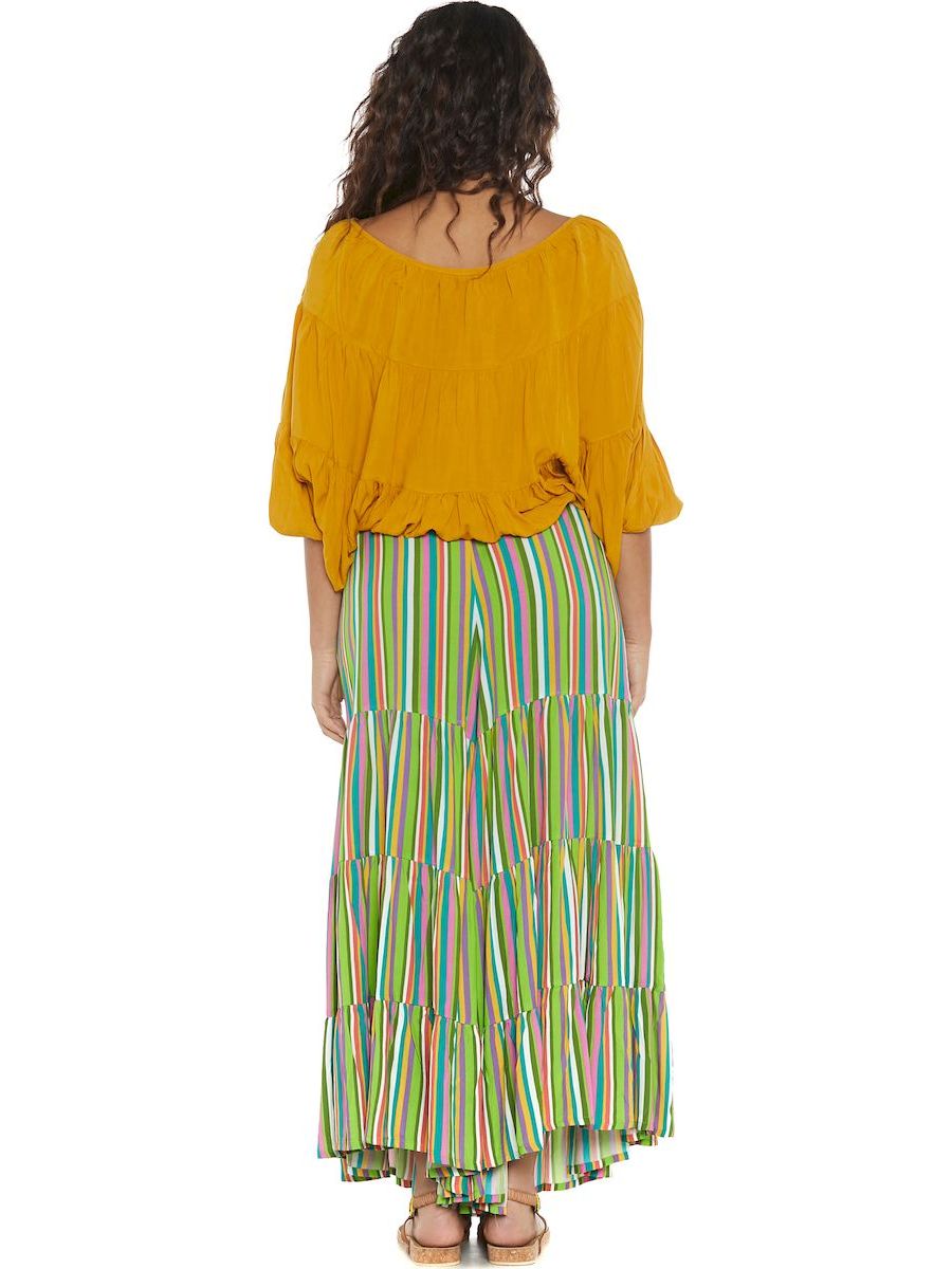 S24P11 - Pantalone largo Passiflora Shell Baba Design - Gipsy Fashion Wear 