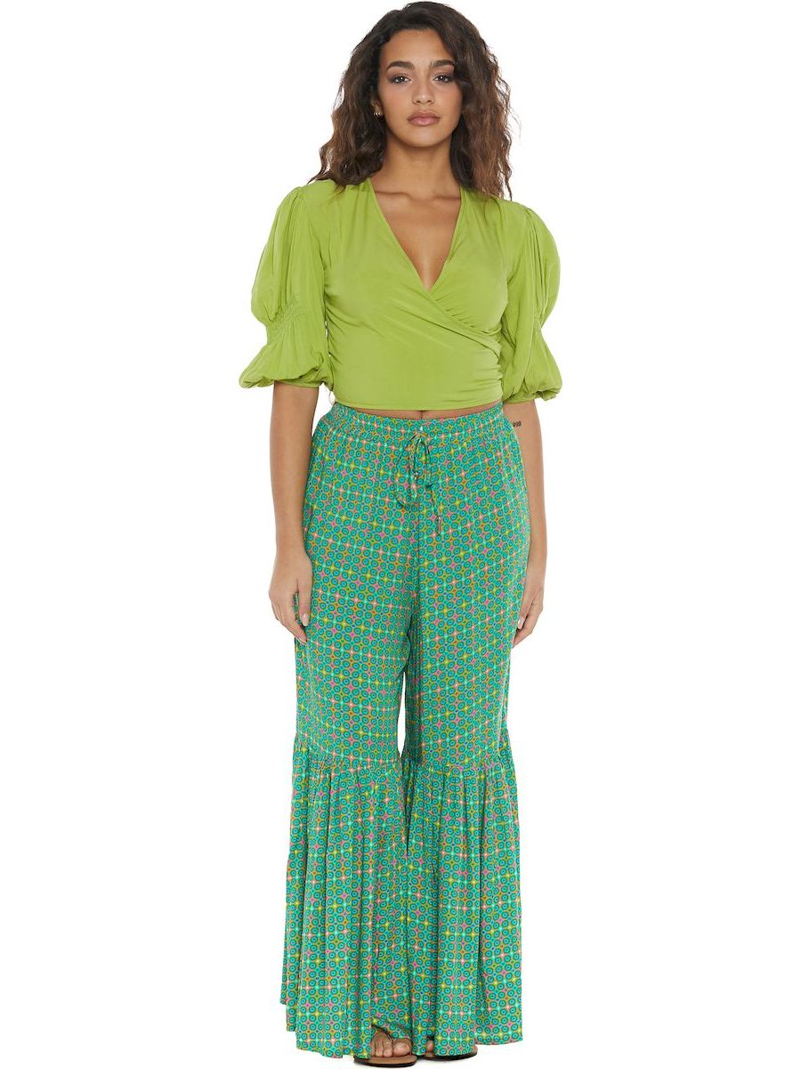 S24P13 - Pantalone con balze Cycas Surfboard Baba Design - Gipsy Fashion Wear 