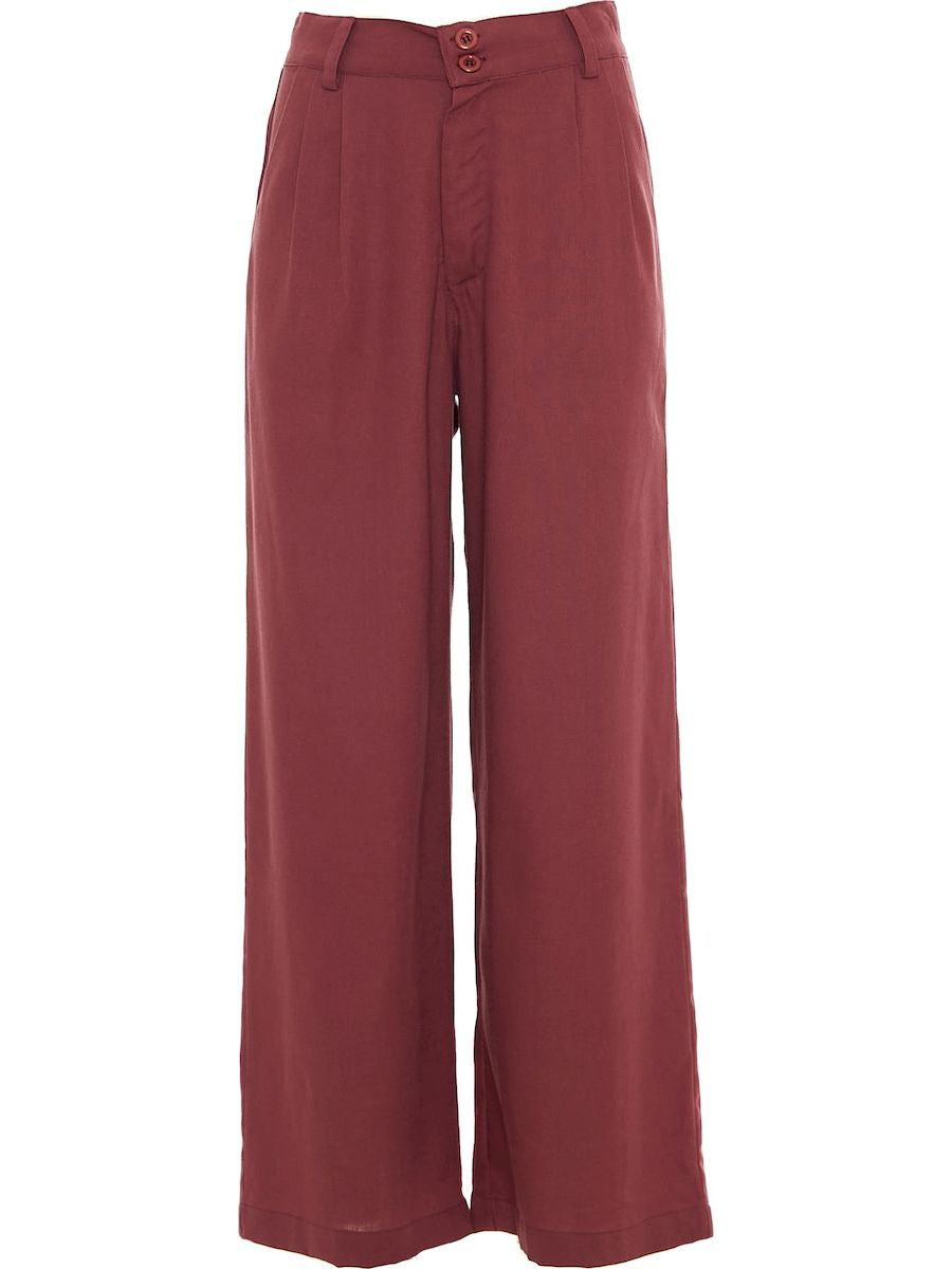 S24P17 - Hoya Seaside Baba Design solid color trousers