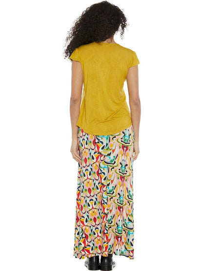 S24SK06 - Sunny Psychotria Baba Design long skirt