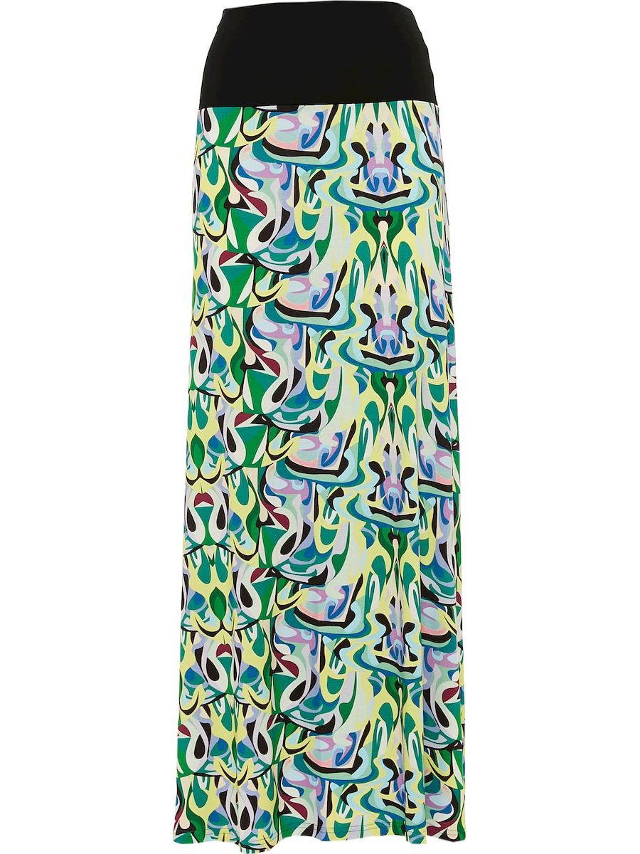 S24SK06 - Sunny Psychotria Baba Design long skirt