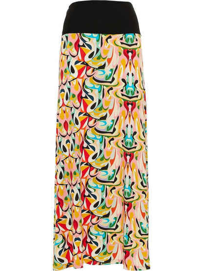 S24SK06 - Sunny Psychotria Baba Design long skirt