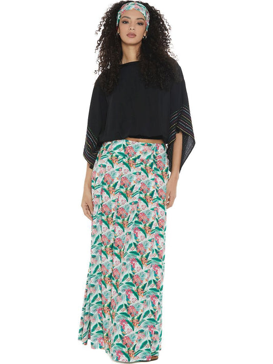 S24SK08 - Exotic Kenzia Baba Design long skirt