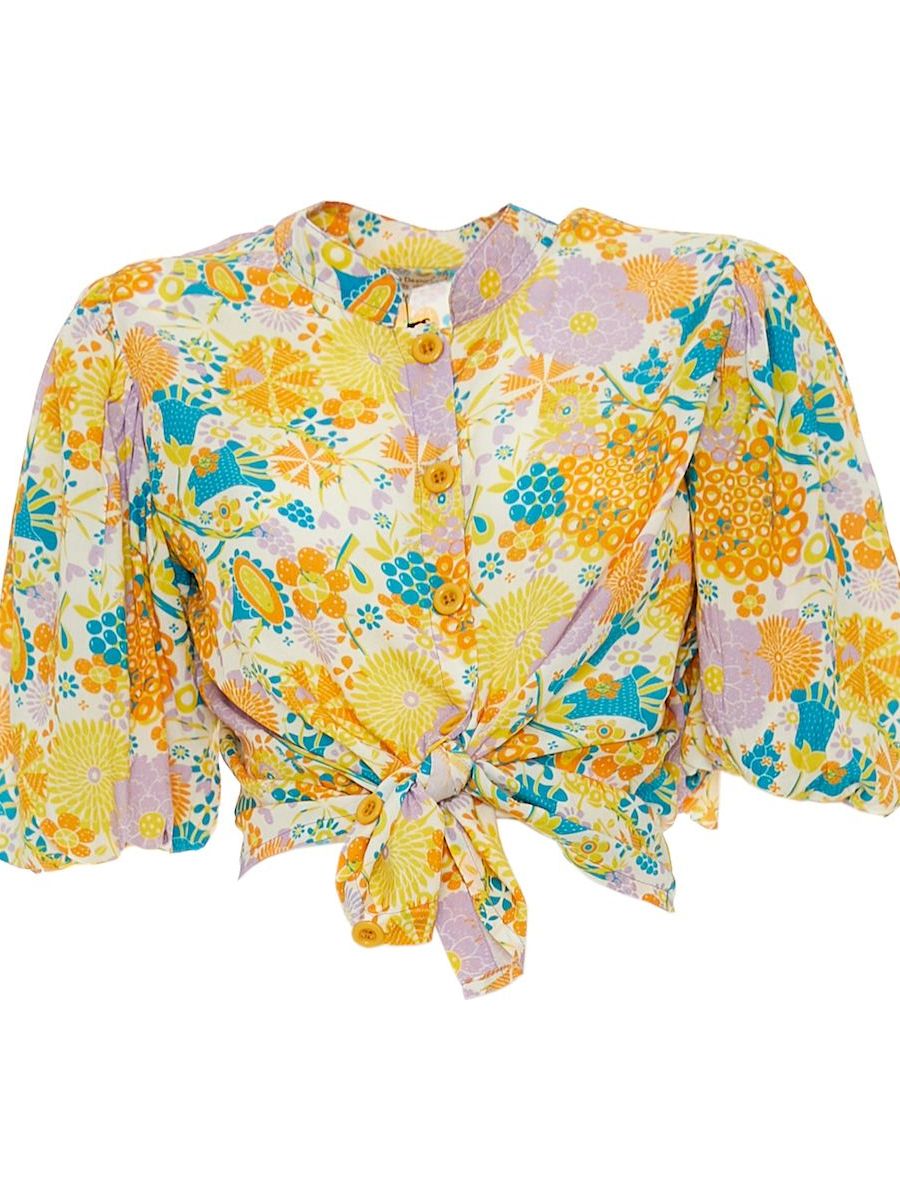 S24T05 - Gardenia Blossom Baba Design Blouse