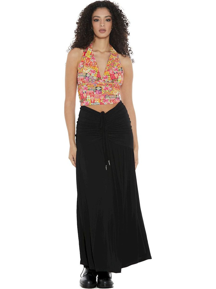 S24T07 - Camellia Sunrise Baba Design cropped top