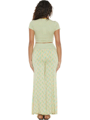 S24T09 - Top corto Heliconia Sky Baba Design - Gipsy Fashion Wear 