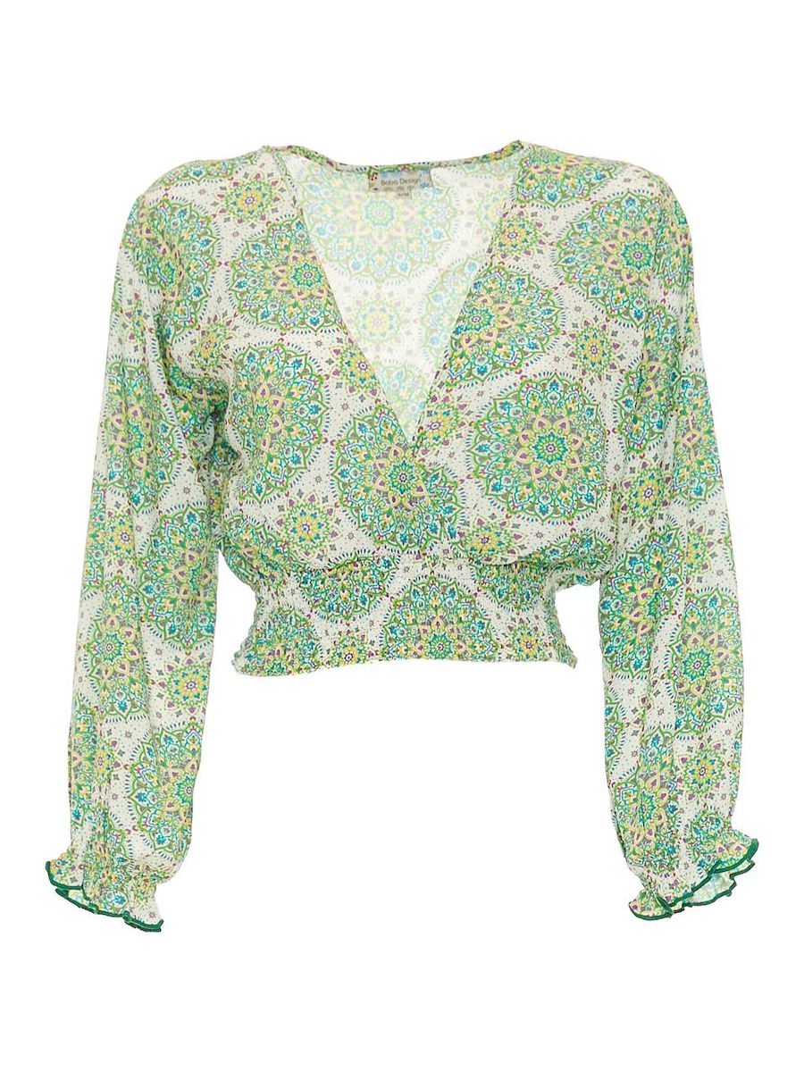 S24T19 - Lotus Baba Design Floating Blouse